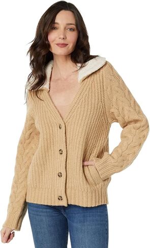 Lucky Brand Women's Cable Collared Cardigan in Saudi Arabia