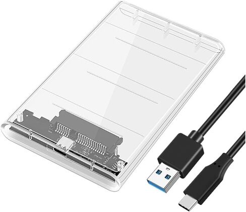 USB3.0/Type-C قالب أقراص صلبة بحجم 2.5 بوصة حافظة قرص صلب SSD SATA3 إلى USB 3.0 صندوق HDD شفاف USB C HDD حافظة 5 جيجابت في الثانية in Kuwait