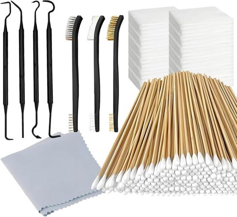 Gun Cleaning Kit - 5-in-1 Professional Supplies for Rifle & Pistol | Includes Patches, Brushes, Tips, Swabs & Cloth | Universal Fit for Most Calibers | Gun Cleaning Supplies & Accessories in Kuwait