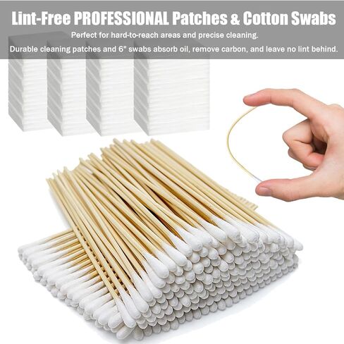Gun Cleaning Kit - 5-in-1 Professional Supplies for Rifle & Pistol | Includes Patches, Brushes, Tips, Swabs & Cloth | Universal Fit for Most Calibers | Gun Cleaning Supplies & Accessories in Kuwait