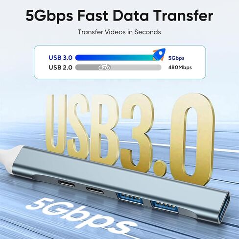 موزع USB 3.0، موزع USB بـ 4 منافذ، موزع USB لأجهزة الكمبيوتر المحمول، وXbox، ومحرك الأقراص المحمول، والأقراص الصلبة، ووحدة التحكم، والطابعة، والكاميرا، ولوحة المفاتيح، والماوس والمزيد in Kuwait
