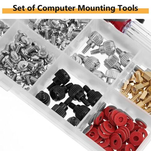 DOITOOL 362pcs Computer Mounting Screws Kit Zip Ties, Screwdriver, and Cleaning Brush for Desktop PC Assembly and Installation Accessories in Kuwait