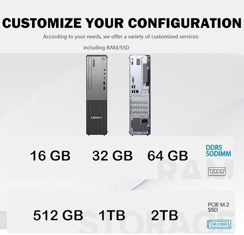سطح مكتب مخصص، مصنوع من Lenovo ThinkCentre Small Form Factor Business Desktop، الجيل الثالث عشر Intel Core i7-13620H، 16 جيجابايت / 64 جيجابايت DDR5، 512 جيجابايت /2 تيرابايت SSD، VGA، Wi-Fi، لوحة مفاتيح وماوس سلكي، Win 11 Pro in Kuwait