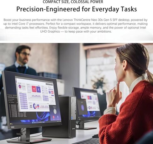 سطح مكتب مخصص، مصنوع من Lenovo ThinkCentre Small Form Factor Business Desktop، الجيل الثالث عشر Intel Core i7-13620H، 16 جيجابايت / 64 جيجابايت DDR5، 512 جيجابايت /2 تيرابايت SSD، VGA، Wi-Fi، لوحة مفاتيح وماوس سلكي، Win 11 Pro in Kuwait