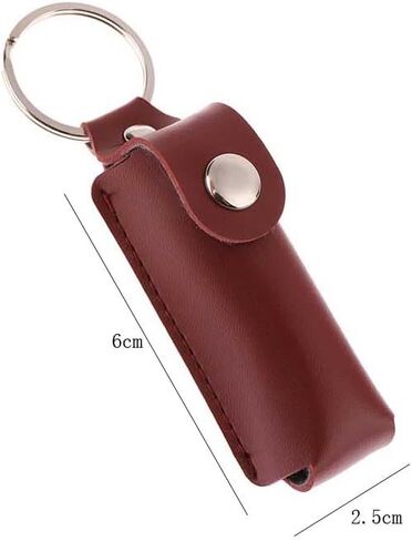2 Pieces Flash Drive Case Cover USB Flash Drive Holder Storage Pu USB Storage Case with Keychain, Wine Red in Kuwait
