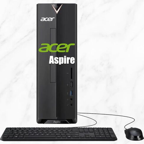 acer Aspire SFF 8L Desktop Computer | Intel Multi-Core CPU | 8GB RAM, 512GB PCIe SSD | Windows 11 | WiFi 6E | Intel UHD Graphic | 4K Display Support, Wired Keyboard & Mouse in Kuwait