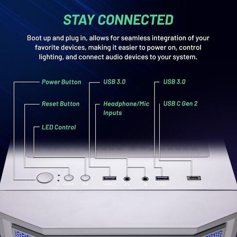 Skytech Gaming Archangel Gaming PC, Intel i7 14700F 2.1GHz, NVIDIA RTX 5060 Ti 16GB, 1TB Gen4 NVMe SSD, 16GB DDR5 RAM 6000, 650W Gold PSU, 360 ARGB AIO, Wi-Fi, Win 11, Desktop in Kuwait