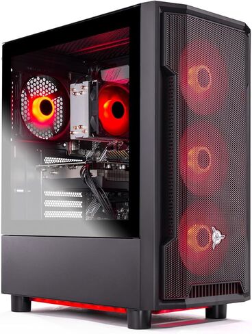 كمبيوتر ألعاب Skytech Gaming Shadow، AMD Ryzen 7 7700 3.8 جيجا هرتز، AMD RX 9070XT 16 جيجا بايت VRAM، 1 تيرابايت NVMe SSD، 32 جيجا DDR5 RAM 6000، 850 وات Gold ATX 3 PSU، WI-FI 5، Windows 11، سطح المكتب in Kuwait