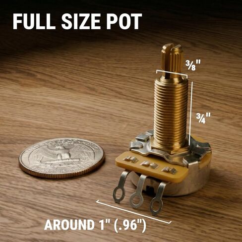 CTS 525K TAOT CUSTOM LONG Split Shaft Audio Taper Pot - 1X in Saudi Arabia