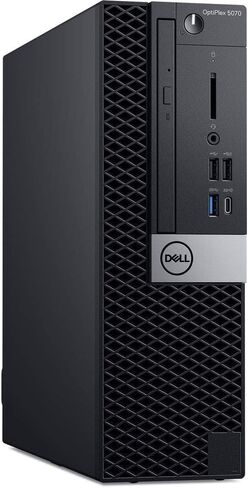 كمبيوتر سطح المكتب Dell Optiplex 5070 SFF، Core i7-9700، 8 جيجا DDR4، 256 جيجا SSD، USB WiFi، USB BT، لوحة مفاتيح وماوس، Windows 11 Pro (متجدد) in Kuwait