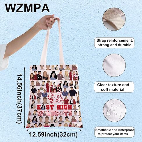 WZMPA High Sch Musical Cosmetic Bag Broadway Music Gift Eat High Wildcats Zipper Makeup Pouch Bag For Musical Theater Fans (East Wildcats) in Saudi Arabia