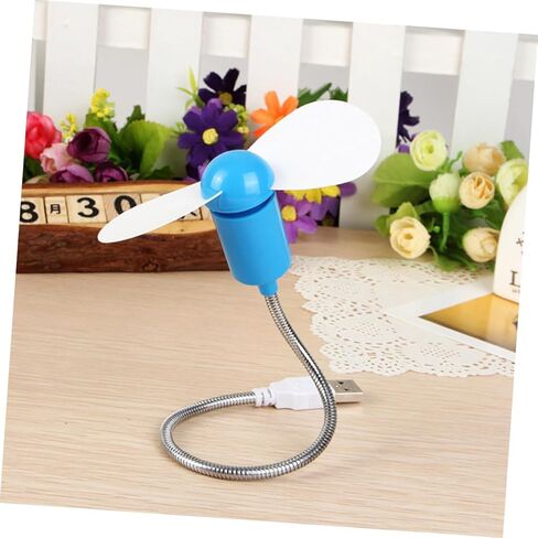 مجموعة مراوح USB صغيرة 5 قطع محمولة مرنة قابلة للانحناء صغيرة تعمل بالطاقة USB مراوح تبريد هادئة للمنزل والمكتب والسفر باستخدام لون عشوائي in Kuwait