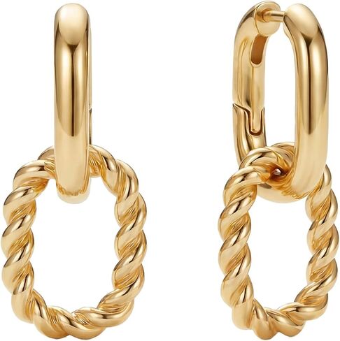 Gold Earrings for Women 14K Gold Hoop Earring Dainty Minimalist Simple Small Earrings Jewelry Gift for Her in Saudi Arabia