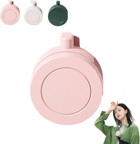 Mini Clip On Portable Fan, Hand Free Usb 3 Speeds Fan, Low Noise Air Cooler Rechargeable 360° Adjustable Air Outdoor Fan (Green) in Kuwait