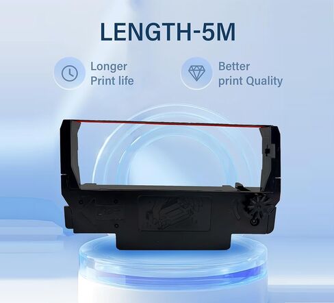 شريط حبر متوافق مع ERC30 ERC34 ERC38 أسود/أحمر، لطابعات إيصالات POS والمطبخ، مع تقنية اللحام بالموجات فوق الصوتية المتقدمة، مختوم بشكل فردي للنضارة وطول العمر (12p) in Kuwait