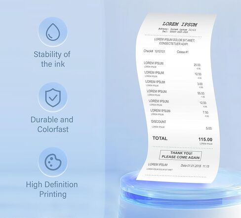 شريط حبر متوافق مع ERC30 ERC34 ERC38 أسود/أحمر، لطابعات إيصالات POS والمطبخ، مع تقنية اللحام بالموجات فوق الصوتية المتقدمة، مختوم بشكل فردي للنضارة وطول العمر (12p) in Kuwait
