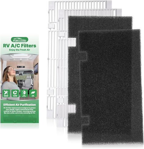 6-PCS RV Air Deptoryer Filter RV AC Filters RV Air Filters 3313107.103،3105012.003 مرشحات لشبكة الهواء المشتركة 14 "× 7.5" قابلة لإعادة الاستخدام وقابلة للغسل in Saudi Arabia