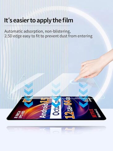 واقي شاشة لجهاز Topsand&HAOVM M8 2025 Android 15 Tablet 8 بوصة، مضاد للخدش 9H صلابة اللمس الحساسة 2.5D حواف مستديرة خالية من الفقاعات سهلة التركيب، عبوتان. in Kuwait
