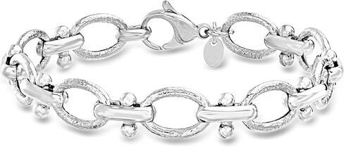 Ross-Simons Italian Sterling Silver Link Bracelet. 7.25 inches, 7.25 inches, Sterling Silver , not known in Saudi Arabia