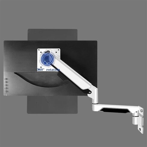 Spring Monitor Mount Arm for Screens Up to 32 Inches and 19.8 Lbs, Aluminum Single Monitor Wall Mount,Max 100X100 Monitors Arm,White in Saudi Arabia
