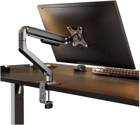 Single Monitor Desk Mount Articulating Gas Spring Arm, Computer Monitor Stand with Clamp and Grommet Base Fits 17 to 32 Inch Screen Within 19.8 Lbs Monitors Arm in Kuwait