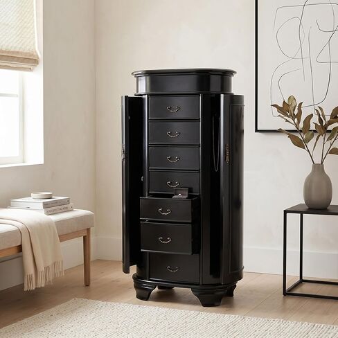 Hives and Honey - Daley Jewelry Armoire - Black in Saudi Arabia