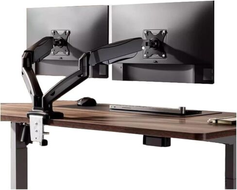 Monitor Arms 17"-32" Dual Monitor Stand for Desk, Adjustable Gas Spring Double Mount Holds Up to 19.8 Lbs, with 75/100Mm with C-Clamp& Grommet Desk Accessories in Kuwait