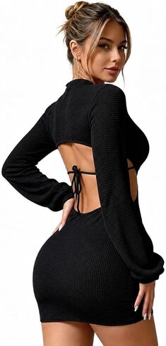 Mggmokay Women Beach Crocket Cove Ups Summer Knit Swimwear Mesh Suit Suit Hollow Out Dress Dress Twist Swimsuit in Saudi Arabia