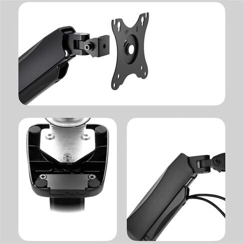 Monitor Arms 17"-32" Dual Monitor Stand for Desk, Adjustable Gas Spring Double Mount Holds Up to 19.8 Lbs, with 75/100Mm with C-Clamp& Grommet Desk Accessories in Kuwait