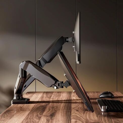 Monitor Arms 17"-32" Dual Monitor Stand for Desk, Adjustable Gas Spring Double Mount Holds Up to 19.8 Lbs, with 75/100Mm with C-Clamp& Grommet Desk Accessories in Kuwait