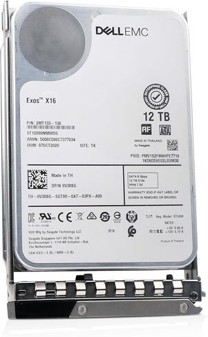 Dell 12TB 7.2K RPM SATA 6Gb/s 512e 3.5in Enterprise PowerEdge Hard Drive for: R440 R750 R450 T150 R470 T560 T40 R250 R740 R640 T550 T350 R540 R840 ME4024 R650XS R550 0V308G G16 (Renewed) in Kuwait
