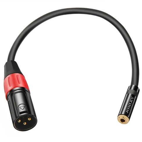 JOMLEY 1/8 to XLR Cable, Balanced 3.5mm Female to XLR Male Stereo Audio Adapter, 1/8" TRS to XLR Male Connector Converter Interconnect Cable - 1ft in Kuwait