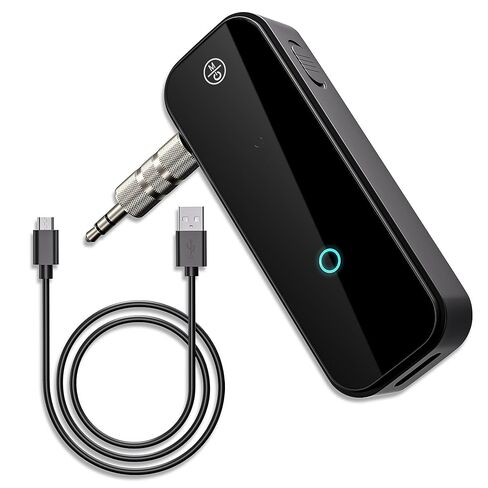 Aux Bluetooth Adapter Portable 3.5mm Blue-tooth Aux Adapter for Car 2 in 1 Wireless Bluetooth Receiver for Car/Home/TV Audio/Speakers/Headphones/Stereo System,Hands-Free Call 33FT Widely Working Range in Kuwait