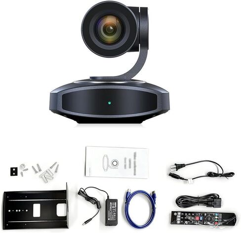 كاميرا EBTOOLS 4K PTZ، تتبع الذكاء الاصطناعي 10X زووم بصري 250 دوران PoE LAN مخرج USB، مع مستشعر CMOS 1.28 بوصة وعدسة خالية من التشويه 67.5، لتدريس المؤتمرات البث المباشر (الولايات المتحدة) in Kuwait