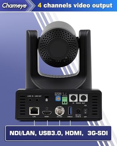 كاميرا Chameeye NDI PTZ 30X، تتبع تلقائي بالذكاء الاصطناعي، M500 4K HDMI محول فيديو متكامل وحدة تحكم PTZ للمحترفين لخدمات الكنيسة المباشرة، C730Nx2+M500 in Kuwait