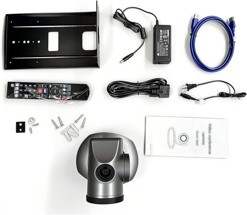 Yunseity 4K PTZ Camera, AI Tracking 10X Optical Zoom 250 Degree Rotation USB 3.0 PoE LAN, with 255 Preset Positions and Distortion Free Lens, for Conference Teaching Live Streaming (US Plug) in Kuwait