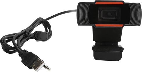 720P Web Camera, HD Webcam with Noise Cancelling Microphone, Full HD Computer Camera with Manual Focus and Multi - Function Base for Desktop, Laptop, Monitor or Tripod in Kuwait