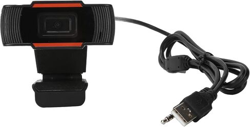 720P Web Camera, HD Webcam with Noise Cancelling Microphone, Full HD Computer Camera with Manual Focus and Multi - Function Base for Desktop, Laptop, Monitor or Tripod in Kuwait
