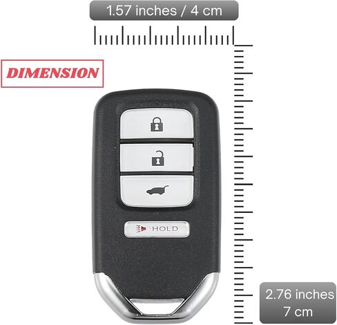 Replacement Keyless Entry Remote Car Key Fob 4-Button FCC UD:KR5V1X 313.8MHz 47-Chip for Honda HR-V 2016-2020, Fit 2018-2020 SUV Full Smart Key Pre-Installed Battery in Kuwait