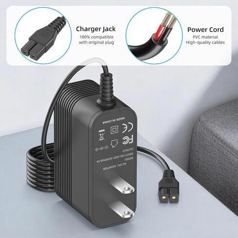شاحن لكوكيدو EV90 XTROVAC 910 مكنسة كهربائية قابلة للشحن لأوراق حمام السباحة، بطارية 11.1 فولت، مكنسة كهربائية شديدة التحمل لأوراق حمام السباحة، استبدال سلك الطاقة in Kuwait