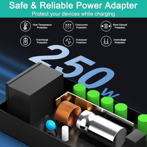 HKY 48V 5.2A AC/DC Adapter for Amaran 200D,200X,200X S, 200D S LED Light Replacement Aputure Amaran 200 Series Power Supply Cord Charger Model EA12521M-480 in Kuwait