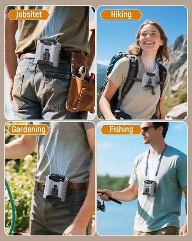 Body Fans Waist, Belt Fan Clip On Waist Portable Cooling Fan Under Shirt,10000mAH 5 Speeds 15000RPM and Flashlight in Kuwait