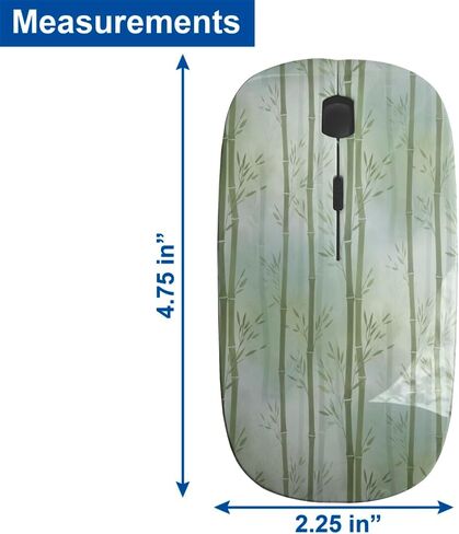 نمط الألوان المائية لغابة الخيزران الكوكبي، ماوس لاسلكي بصري USB، فئران كمبيوتر محمول نحيفة ومريحة للأطفال in Kuwait