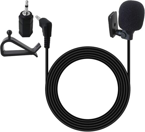 Universal Car Radio Microphone 3.5mm, Microphone with 3.5mm Female to 2.5mm Male Adapter, Repl. for Sony MEX-M50BT, XNV-660BT, XNV-770BT, XAV-72BT, XAV-712HD, XAV-70BT in Kuwait
