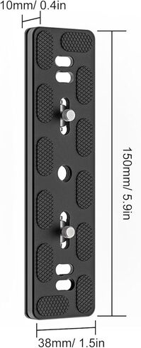 LICAEVEY 150mm Plate, CNC Machined Aluminum Alloy with Rubber Pads for DSLR Camera Tripod Head, Load 2KG in Kuwait