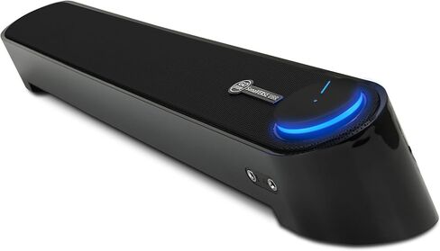 مكبر صوت صغير للكمبيوتر GOgroove (12 حزمة) يعمل بمنفذ USB مع مدخل AUX سلكي سهل الإعداد، صوت ستيريو، منفذ ميكروفون، مقبض التحكم في مستوى الصوت، تصميم تحت الشاشة لسطح المكتب (تعتيم) in Kuwait