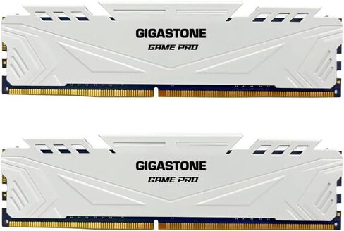 【DDR5 RAM】 GIGASTONE Game PRO 32GB Kit (2x16GB) DDR5 5600MHz PC5-44800 CL 40-40-40-76 Intel XMP 3.0 AMD Expo 1.2V UDIMM 288 Pin Unbuffered Non ECC High Performance Gaming Desktop Memory – White in Kuwait