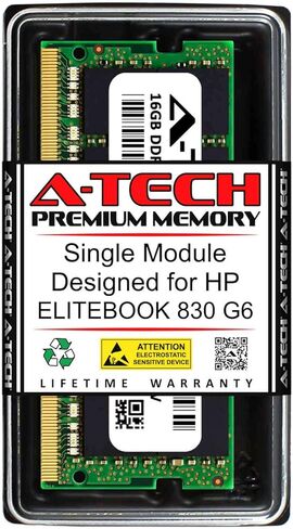 A-Tech 16GB RAM for HP ELITEBOOK 830 G6 | DDR4 2400MHz SODIMM PC4-19200 260-Pin Non-ECC Memory Upgrade Module in Kuwait
