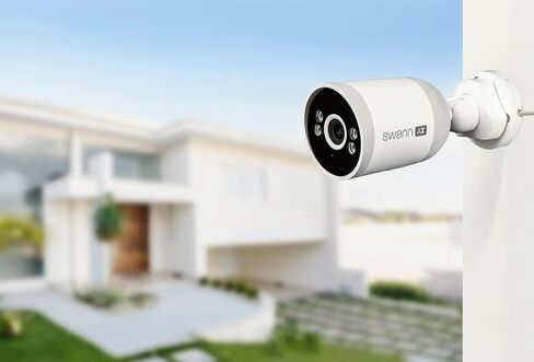 Swann AdvancedX Wired 4K Security Camera PoE Outdoor Bullet, Color Night Vision, Smart AI Video Analytics/Alerts, Advanced Motion Detection (Renewed) in Kuwait