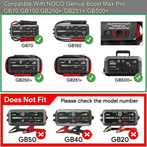 14V 56W Power Adapter for NOCO Jump Starter Compatible with NOCO GB70 GB150 GB250+ GB251+ GB500 GB500+ Genius Boost Ultra Safe Lithium Jump Starter Battery 14V 56W Power Adapter Cord in Kuwait